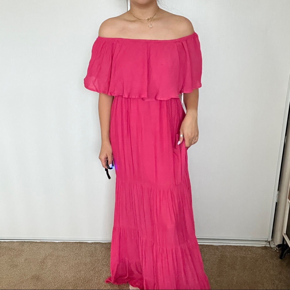 Off the shoulder maxi dress